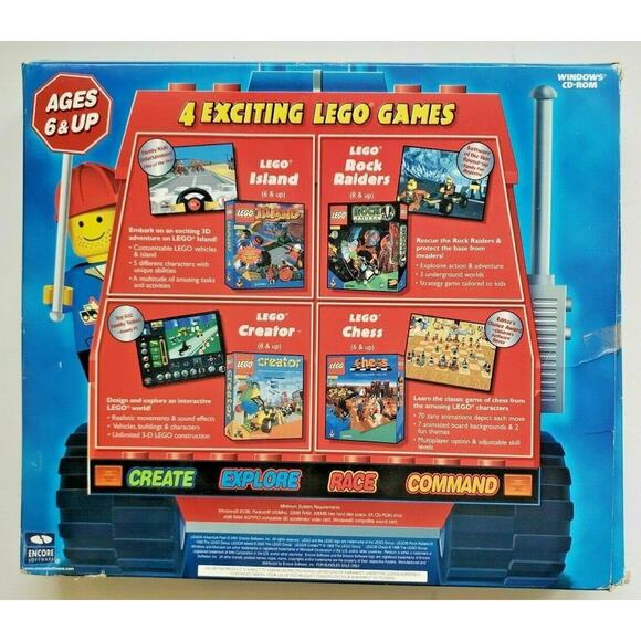 1999 LEGO Adventure Pack Windows CD-Rom Used Open Box SH4 - Picture 4 of 5
